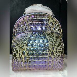NWT Brahmin Chelcy Illuminate Backpack Melbourne Metallic